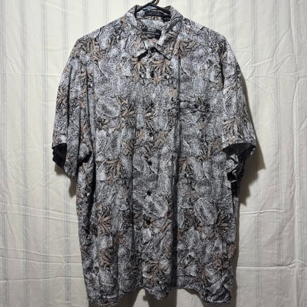 Vintage Expressions Men’s Shirt By Kmart Hawaiian Style Button Down Size L